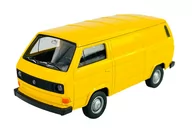 Samochody i pojazdy dla dzieci - WELLY VW VOLKSWAGEN T3 VAN ŻÓŁTY 1:34 SAMOCHÓD NOWY METALOWY MODEL - miniaturka - grafika 1