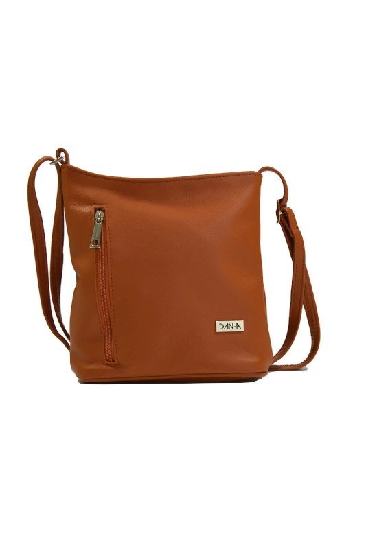 Brązowa skórzana torebka listonoszka