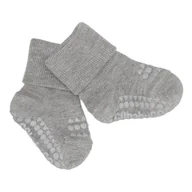 Skarpetki dla dzieci - GoBabyGo antypoślizgowe skarpetki do nauki chodzenia BAMBOO Grey Melange 12 m+ - miniaturka - grafika 1