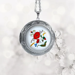 Otwierany duży medalion stal chirurgiczna,folk - Naszyjniki - miniaturka - grafika 1