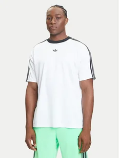 adidas T-Shirt adicolor Jacquard JW5877 Biały Loose Fit - Koszulki męskie - miniaturka - grafika 1