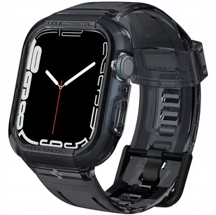 Spigen Etui z paskiem Liquid Crystal Pro Apple Watch 7/SE/6/5/4 - 45/44mm, czarno-przeźroczyste ACS04173 - Akcesoria do smartwatchy - miniaturka - grafika 1