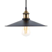 Lampy sufitowe - Beliani Lampa wisząca czarno-mosiężna SWIFT L - miniaturka - grafika 1