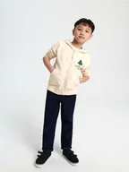 Swetry dla chłopców - Sinsay - Bluza rozpinana - kremowy - miniaturka - grafika 1