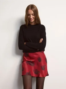 Reserved - Spódnica w kwiatowy wzór - czerwony - Spódnice - miniaturka - grafika 1