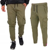 Spodnie męskie - Spodnie Alpha Industries Cotton Twill Jogger 116202 11 Oliwkowe L - miniaturka - grafika 1
