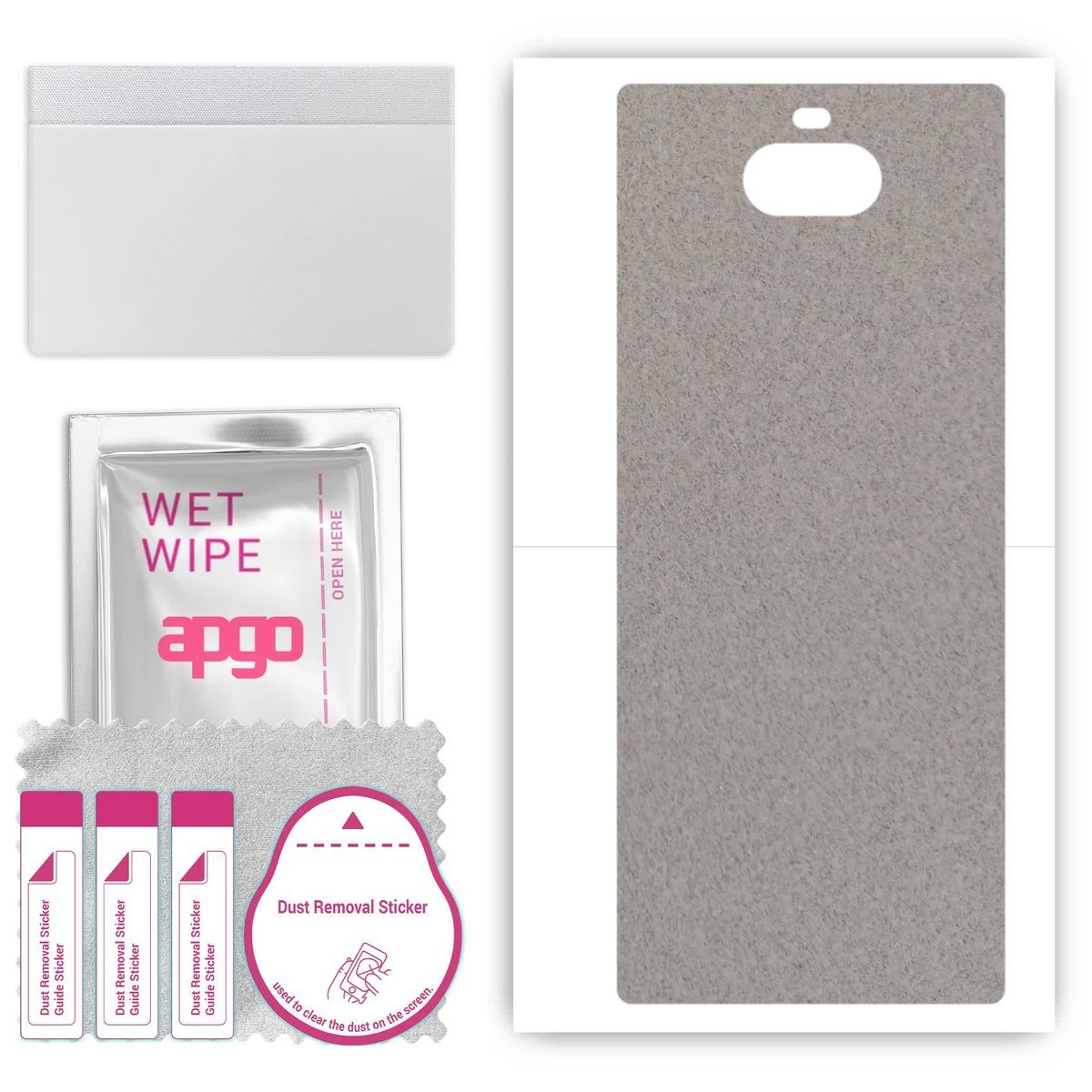 Folia naklejka skórka strukturalna na TYŁ Zamsz do Sony Xperia 10 Plus - Zamsz Szary - apgo SKINS