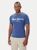 Koszulki męskie - Pepe Jeans T-Shirt Original Stretch N PM5010132 Granatowy Regular Fit - miniaturka - grafika 1