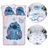 Pościel dla dzieci - DISNEY Stitch Niebieska, DWUSTRONNA, bawełniana pościel dziecięca na zamek, 100% BAWEŁNA 140x200cm OEKO-TEX - miniaturka - grafika 1