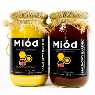 Zestaw Miodów Wielokwiatowy i Leśny - 2 kg - Miód - miniaturka - grafika 1