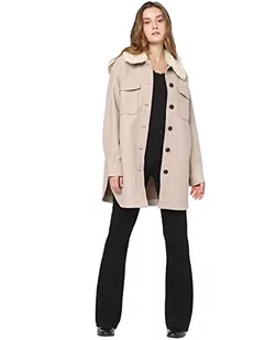 VERO MODA Damski płaszcz Vmollie Coat Boos, Silver Mink/Szczegóły: melanż, S - Płaszcze damskie - miniaturka - grafika 1