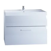 Szafki łazienkowe - Szafka pod umywalkę LUPO LP2 biały połysk - miniaturka - grafika 1