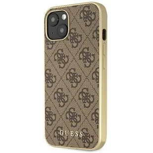 Guess Etui 4G Collection MagSafe do Apple iPhone 13 Brązowy - Etui i futerały do telefonów - miniaturka - grafika 1