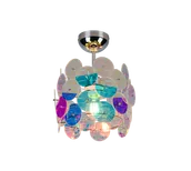 Lampy sufitowe - IRIDE R66711053 lampa sufitowa mieniąca się kolorami tęczy opalizująca 1xE27 wykończenie chrom - miniaturka - grafika 1