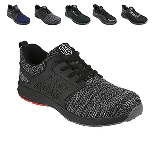 Iron Mountain IMSHU231 męskie stalowe noski antypoślizgowe przeciwpoślizgowe przeciwprzenikające antystatyczne odporne na ciepło podeszwa odzież robocza bezpieczeństwo buty stopa, czarny/szary, 8/42 - Biuro i firma OUTLET - miniaturka - grafika 1