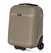 Walizki - Walizka OCHNIK mała podręczna Wizzair 40x30x18 40x30x20 złota / beżowa - miniaturka - grafika 1