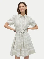 Sukienki - Vero Moda Sukienka koszulowa Dicthe 10303728 Beżowy Regular Fit - miniaturka - grafika 1