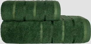Bawełniany ręcznik kąpielowy w ozdobne paski Fresh 50x90cm Zielony - Ręczniki - miniaturka - grafika 1