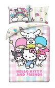 Pościel dla dzieci - Pościel dziecięca Hello Kitty 140 x 200 cm Halantex Mikrofibra kot kitty - miniaturka - grafika 1