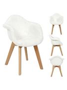 Krzesła - HYGGE Krzesło dziecięce w kolorze białym - 44,3 x 60 x 44,5 cm - miniaturka - grafika 1