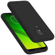 Etui i futerały do telefonów - Pokrowiec Do Motorola MOTO G7 POWER Etui w LIQUID CZARNY TPU Silikon Case Cover Obudowa Ochronny Cadorabo - miniaturka - grafika 1