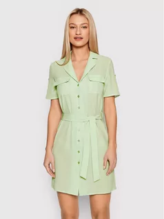 Sukienki - Noisy May Sukienka koszulowa Nmvera 27021164 Zielony Regular Fit - grafika 1