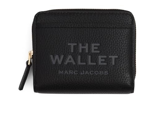 MARC JACOBS Mini kompaktowy portfel, portfel damski, jeden rozmiar, czarne, Taglia Unica