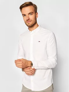 Koszule męskie - Tommy Jeans Koszula Oxford DM0DM09594 Biały Slim Fit - grafika 1