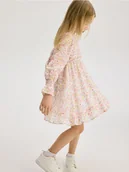 Sukienki i spódniczki dla dziewczynek - Reserved - Sukienka w kwiaty - złamana biel - miniaturka - grafika 1