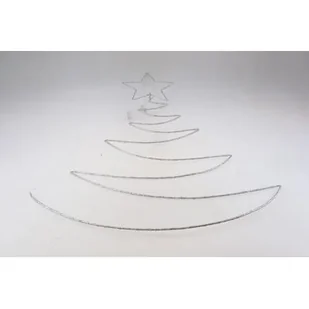 Choinka LED 50 lampek srebrna - Oświetlenie świąteczne - miniaturka - grafika 1