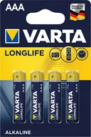 Baterie i akcesoria - Zestaw baterii alkaliczne VARTA Longlife LR03 (AAA) (x 4) - miniaturka - grafika 1