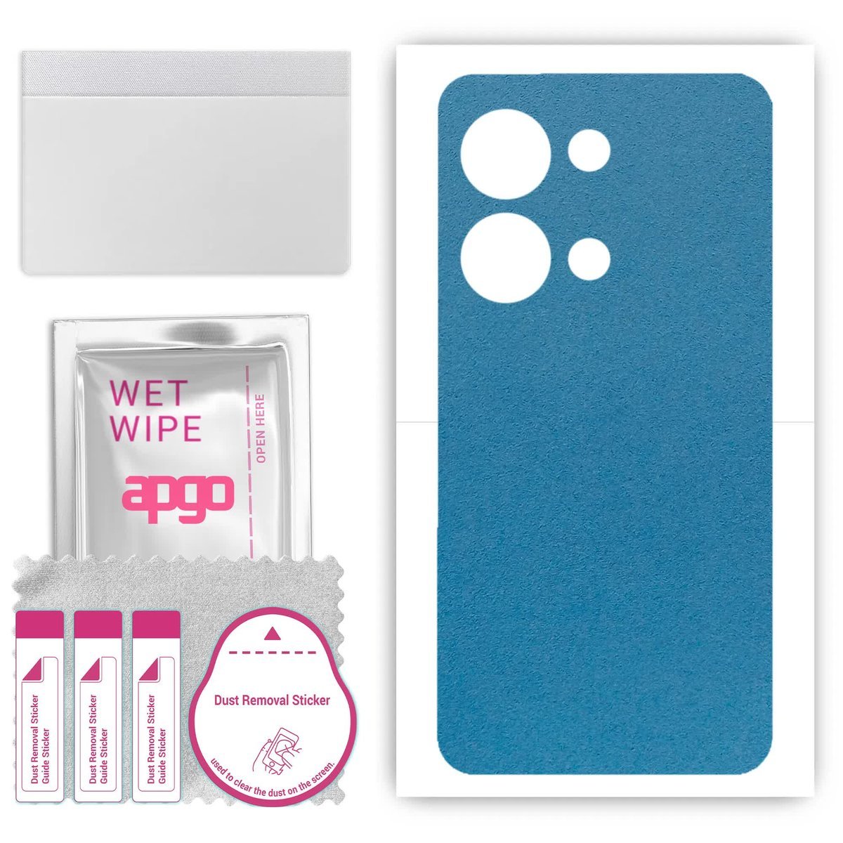 Folia naklejka skórka strukturalna na TYŁ Zamsz do Xiaomi Redmi Note 13 Pro 4G - Zamsz Niebieski - apgo SKINS