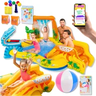 Baseny ogrodowe - Basen Ogrodowy Dmuchany Dla Dzieci + Bonusy Do Ogrodu Intex Dinozaury Plac Zabaw Zjeżdżalnia Brodzik + Ebook - miniaturka - grafika 1
