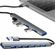 Huby USB - HUB USB DRMZ HUB USB-C 3.0 ROZDZIELACZ PORTÓW 7W1 USB 3.2 AKTYWNY SZYBKI ROZGAŁĘŹNIK - miniaturka - grafika 1