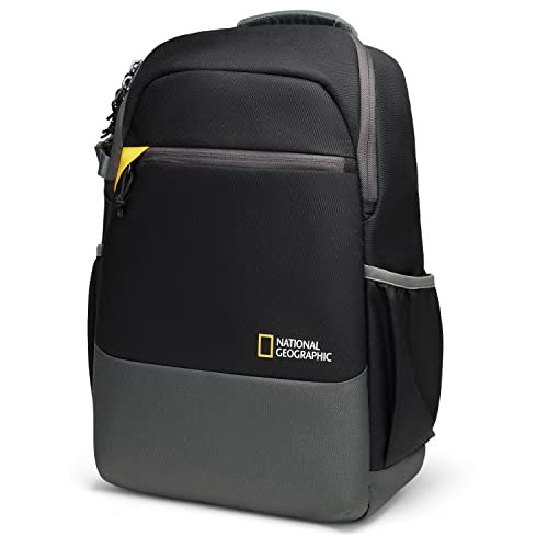 National Geographic Plecak na aparat do lustrzanek cyfrowych lub bezlusterkowych z soczewkami, kieszeń na laptopa, ultralekki, regulowany, wyściełany system podziału, mocowanie na statyw, NG E1 5168,