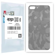 Szkła hartowane na telefon - Folia naklejka skórka strukturalna na TYŁ do Apple iPhone 8 Plus - Moro | Camo Srebrny - apgo SKINS - miniaturka - grafika 1