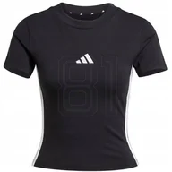Koszulki i topy damskie - Koszulka adidas Essentials 3-Stripes Slim Baby W JC8325 M - miniaturka - grafika 1