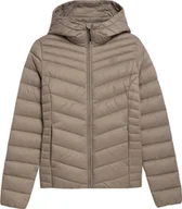 Kurtki damskie - Kurtka damska puchowa 4F SS23TDJAF095 - j. brąz XS - miniaturka - grafika 1