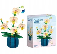 Układanki dla dzieci - KLOCKI ORCHIDEA STORCZYK KWIATY ROŚLINY UKŁADANKA DLA DZIECI I DOROSŁYCH NA PREZENT URODZINY WALENTYNKI - miniaturka - grafika 1