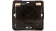 Gniazdka elektryczne - Ospel Impresja Modul Metalik Gniazdo bryzgoszczelne z uziemieniem, IP-44 GPH-1YZ/m/28/d - miniaturka - grafika 1