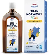 Witaminy i minerały - Osavi - Tran Norweski Kids, 500mg Omega 3, Cytryna, 500 ml - miniaturka - grafika 1