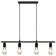 Lampy sufitowe - vidaXL Żyrandol, żarówki żarnikowe, 2 W, czarny, 80 cm, E27 - miniaturka - grafika 1