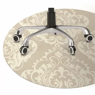 Mata na podłogę pod krzesło Królewski wzór fi100 cm - Podnóżki, podpórki, podkładki - miniaturka - grafika 1