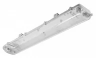 Oprawy, klosze i abażury - GTV Oprawa hermetyczna HAGEN LED 218, T8 LED, G13, AC 220-240V, 50/60HZ, IP65, PC/PC, do świetlówek LED zasilanie jednostronne, biała; LD-HAG218-30 HAGEN LED 218 - miniaturka - grafika 1