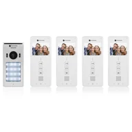 Domofony - Smartwares Wideodomofon do 4 mieszkań 20,5x8,6x2,1 cm biały 8711658417158 - miniaturka - grafika 1