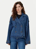Kurtki damskie - JJXX Kurtka jeansowa Carlie 12269054 Niebieski Regular Fit - miniaturka - grafika 1