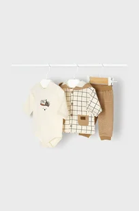 Mayoral Newborn komplet niemowlęcy kolor brązowy - Komplety dla niemowląt - miniaturka - grafika 1