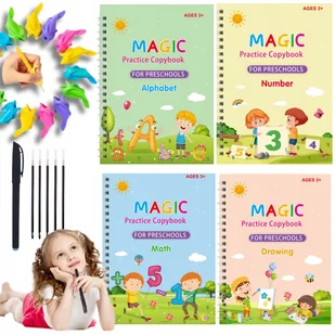 MAGICZNE KSIĄŻECZKI ZESTAW DO NAUKI PISANIA NAUKA [DG-KS-Z1] - Mały naukowiec - miniaturka - grafika 1