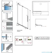 Kabiny prysznicowe - Radaway Furo Black SL kabina Walk-in 80x200cm lewa czarny mat/szkło przejrzyste 10306438-54-01L/10110394-01-01 - miniaturka - grafika 1