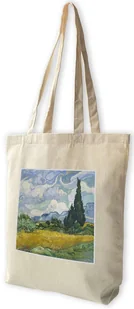 Torba z naszywką Pole pszenicy z cyprysami Vincent Van Gogh - Torby i wózki na zakupy - miniaturka - grafika 1